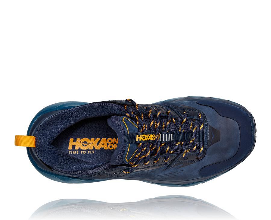 Hoka One One Kaha Låga Gore-Tex Trailskor Dam - Marinblå - XWRMI-0814